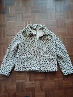 Leuke teddy jas met luipaardprint - Maat M nieuwstaat, Maat 38/40 (M), H&M, Beige, Ophalen of Verzenden