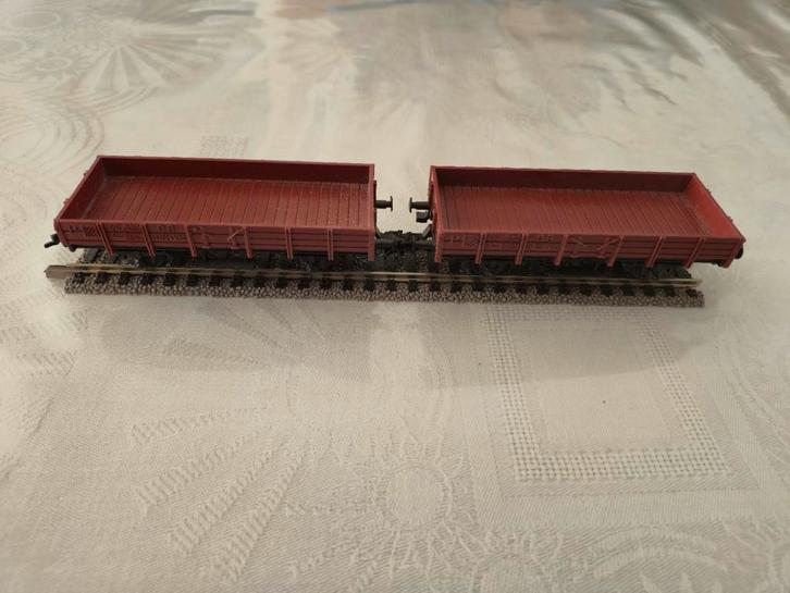 2 Fleischmann open goederenwagons, Hobby en Vrije tijd, Modeltreinen | H0, Gebruikt, Wagon, Gelijkstroom, Fleischmann, Ophalen of Verzenden
