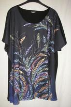 Shirt M. collection zwart/multi colour ca. maat 54-56, M. Collection, Verzenden, Zwart, Shirt of Top