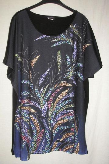 Shirt M. collection zwart/multi colour ca. maat 54-56  beschikbaar voor biedingen