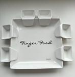 Riviera Maison Finger Food Schaal met Bakjes, Ophalen, Porselein of Keramiek, Schaal, Vierkant