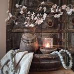 Olijfbak, landelijke set, kunstbloemen, shabby, bubbelglas, Landelijk by Suus, Nieuw, Ophalen of Verzenden, Landelijkbysuus@gmail.com