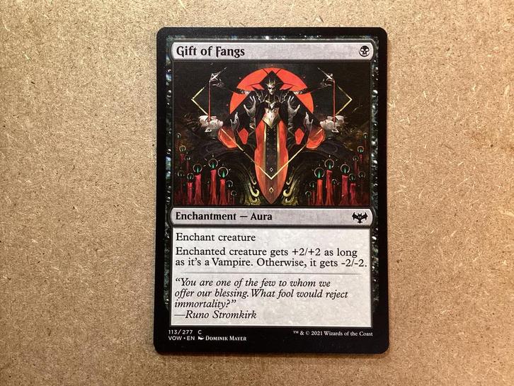 1x Gift of Fangs [113/277] (Near Mint), Hobby en Vrije tijd, Verzamelkaartspellen | Magic the Gathering, Zo goed als nieuw, Losse kaart