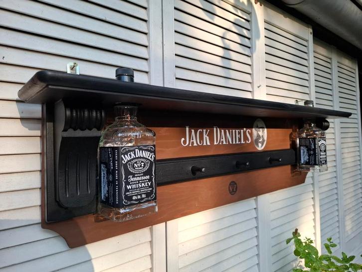 Jack Daniel's Whiskey Kapstok met Verlichting, Huis en Inrichting, Woonaccessoires | Kapstokken, Nieuw, Wandkapstok, Minder dan 100 cm