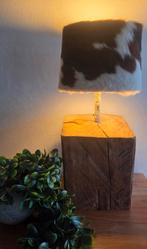 Robuuste landelijke lamp., Huis en Inrichting, Lampen | Tafellampen, Ophalen, Gebruikt, Landelijk, Minder dan 50 cm