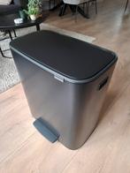 Brabantia 60 Liter prullenbak 2 vakken 2 x 30 Liter zwart, Huis en Inrichting, Ophalen, Met pedaal, 50 tot 75 cm, 40 liter of meer