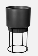 Elho b.for studio rond Ø 22 cm H 38 cm zwart, Tuin en Terras, Bloembakken en Plantenbakken, Kunststof, Rond, Nieuw, Ophalen of Verzenden