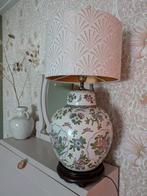 Gemberpot tafellamp met bloemen, Huis en Inrichting, Ophalen, Overige materialen, Gebruikt, Vintage