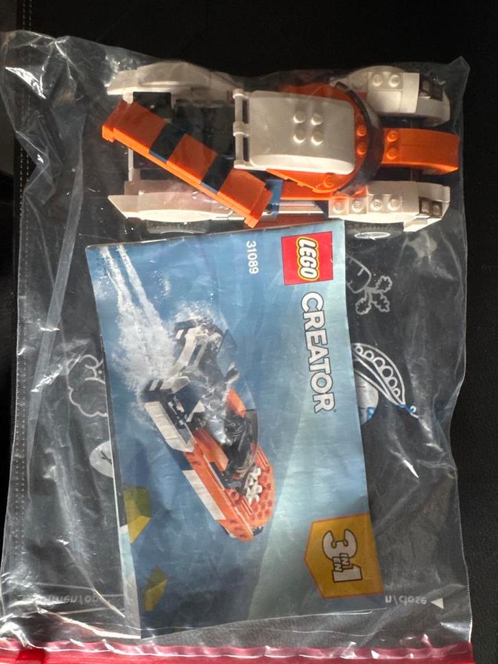 Lego Creator 31089 Powerboot 3-in-1, Kinderen en Baby's, Speelgoed | Duplo en Lego, Zo goed als nieuw, Lego, Complete set, Ophalen of Verzenden