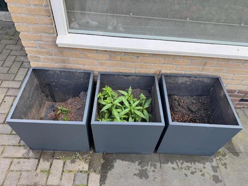 plantenbak aluminium, Tuin en Terras, Bloembakken en Plantenbakken, Zo goed als nieuw, Metaal, Tuin, 30 tot 60 cm, Minder dan 60 cm