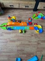 Toet toet auto pitstop met 2 auto’s, Kinderen en Baby's, Speelgoed | Vtech, Ophalen of Verzenden, Zo goed als nieuw, 2 tot 4 jaar