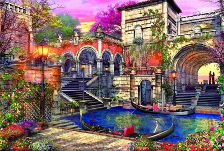 Legpuzzel Droomreis Venetië kerstvakantie 3000st, Hobby en Vrije tijd, Denksport en Puzzels, Zo goed als nieuw, Legpuzzel, Meer dan 1500 stukjes