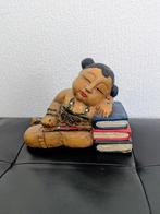 Houten Boekensteun Beeldje Slapend Kind, Ophalen of Verzenden