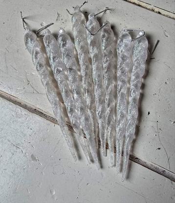 8 vintage ijspegels voor in de kerstboom beschikbaar voor biedingen