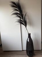 Zwarte vaas met pluim 180cm, Ophalen, Zwart, 75 cm of meer, Glas