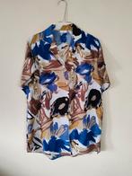 Vintage 90's blouse / print / blauw / meerkleurig / 36-38 /, Albert Cuypstr 168a, Blauw, Ophalen of Verzenden, Vintage