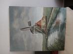 Landschap met molen j.bleeker op doek., Ophalen of Verzenden