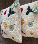 Kerst kussen action 45x45, Huis en Inrichting, Woonaccessoires | Kussens, Ophalen of Verzenden, Nieuw, Wit, Vierkant