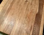 Zware massief eiken salontafel, Huis en Inrichting, Tafels | Salontafels, Ophalen, Gebruikt, Landelijk, Minder dan 50 cm