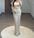 Avondjurk/ galajurk/ verlovingsjurk/ abiye, Kleding | Dames, Jurken, Maat 38/40 (M), Beige, Nieuw, Ophalen of Verzenden