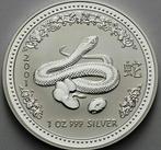 1 oz zilveren Lunar 2001 - snake, Ophalen of Verzenden, Noord-Amerika