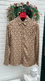 Blouse van Zilch S 36 beige met donker groene print, Kleding | Dames, Blouses en Tunieken, Beige, Nieuw, Ophalen of Verzenden
