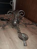 Authentieke Smeedijzeren Kaarsen Kroonluchter, Antiek en Kunst, Ophalen of Verzenden, Overige materialen