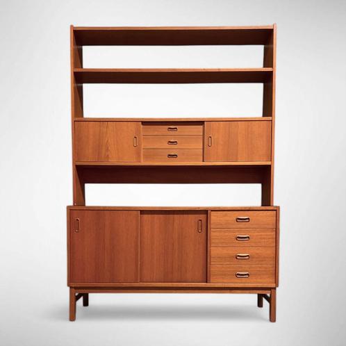 Prachtige teak fineren boekenkast uit Zweden, jaren '60, Huis en Inrichting, Kasten | Dressoirs, Gebruikt, 100 tot 150 cm, 25 tot 50 cm