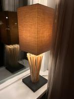 2 Leuke Lampjes - Hout & Stof, Huis en Inrichting, Lampen | Vloerlampen, Ophalen, Zo goed als nieuw, Hout, Minder dan 100 cm