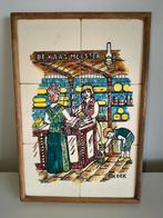Jaren 60 tegeltableau " de kaasmeester", Antiek en Kunst, Antiek | Wandborden en Tegels, Ophalen of Verzenden
