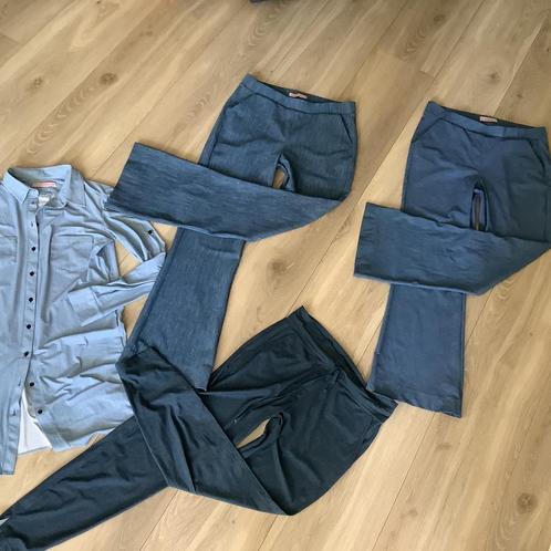 Studio Anneloes travelstof denimlook broek M L tuniek M, Kleding | Dames, Broeken en Pantalons, Zo goed als nieuw, Maat 38/40 (M)