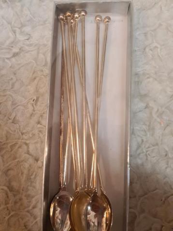 Vintage zilveren Cocktail Lepels Set van 8stuks beschikbaar voor biedingen