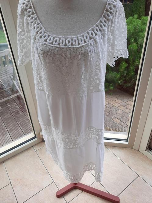 Zomerse jurk MADE IN ITALY - L, Kleding | Dames, Jurken, Zo goed als nieuw, Maat 42/44 (L), Wit, Knielengte, Ophalen of Verzenden