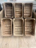 6 Decoratieve houten aardappel kistjes, Ophalen, Hout