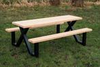 Douglass picknicktafels met stalen x frame UITVERKOOP!, Ophalen of Verzenden, Nieuw, Rechthoekig, Hout