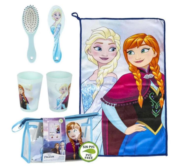 Disney Frozen Toilettas Gevuld - 4 Delig, Sieraden, Tassen en Uiterlijk, Toilettassen, Nieuw, Meisje, Roze, Ophalen of Verzenden