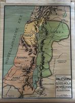 Antieke vintage schoolkaart "Palestina", Antiek en Kunst, Antiek | Schoolplaten, Geschiedenis, Ophalen