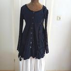 Donkerblauw/zwart travel stof tuniek MC PLANET mt M/L, Kleding | Dames, Maat 42/44 (L), Verzenden, Blauw, Mc planet