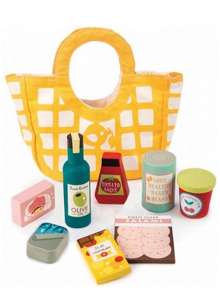 Tender leaf boodschappentas, houten speelgoed winkeltje, Kinderen en Baby's, Speelgoed | Houten speelgoed, Nieuw, Ophalen of Verzenden