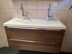 Ikea wastafel met 2 Grohe kranen, Ophalen, Gebruikt, 50 tot 100 cm, Minder dan 100 cm