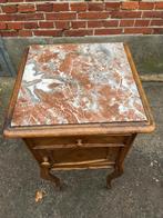Antiek Frans nachtkastje met prachtig marmer blad, Ophalen, Gebruikt, Minder dan 45 cm, 70 cm of meer