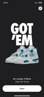 Nike Air Jordan 4 Industrial Blue maat 37,5 (GS), Kleding | Heren, Schoenen, Nieuw, Ophalen of Verzenden, Sneakers of Gympen, Nike