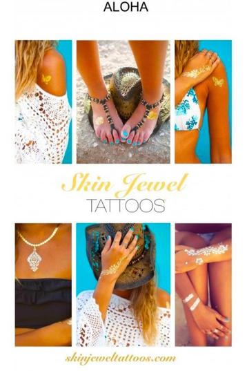 Miss June byzance aloha gold skin jewel tattoo tatoeage beschikbaar voor biedingen