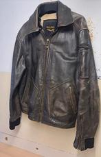 Stoere Vintage Pall Mall Cargo Pilots Leren Jas Mt L, Maat 52/54 (L), Onbekend, Zwart, Onbekend