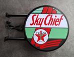 Texaco skychief dubbelzijdige reclame decoratie verlichting, Verzamelen, Merken en Reclamevoorwerpen, Lichtbak of (neon) lamp