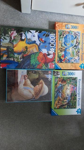 Nieuwe diverse puzzels - 1000, 500 & 2x 300 Stukjes beschikbaar voor biedingen