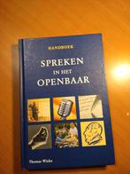 Wieke, Thomas. Handboek spreken in het openbaar., Boeken, Ophalen of Verzenden, Alpha, Zo goed als nieuw, HBO