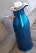 Vintage, nostalgische blauwe kan +kurken stop (thermoskan?), Ophalen of Verzenden