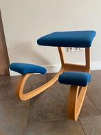 Stokke Varier Variable met blauw stof, Bureaukruk, Blauw, Ergonomisch, Gebruikt