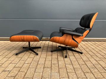 Vitra Eames lounge chair + Ottoman Zwart, Santos Palissander beschikbaar voor biedingen
